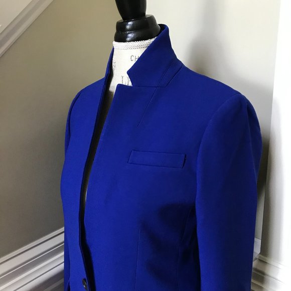 JCrew Regent Blazer Jacket Womens 14 Royal Blue Four Season Stretch - Picture 8 of 12